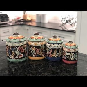 Vicki Carroll Pottery 4 piece canister set